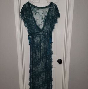 Lingerie lacey over coat